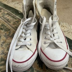 White Converse High-top Sneakers | Women’s Size 9